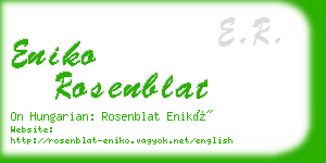 eniko rosenblat business card